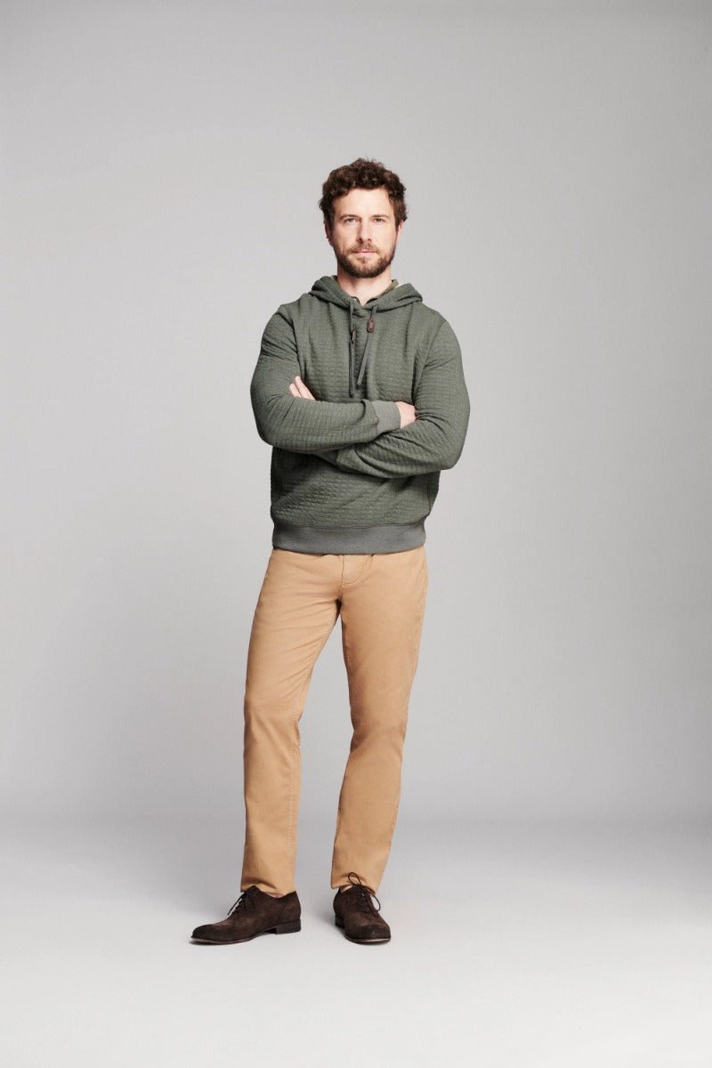Billy Reid Box Quilt Hoodie Pullover