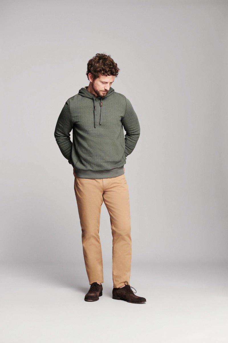 Billy Reid Box Quilt Hoodie Pullover