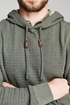 Billy Reid Box Quilt Hoodie Pullover