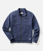 Blue jacket on a light gray background