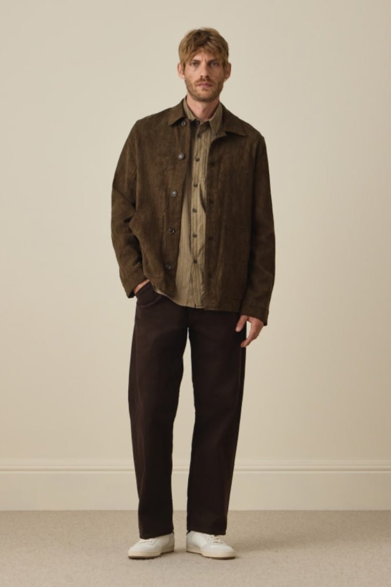 Shirts & Tops - Paul Smith - Brown Cotton-Blend Jacquard Work Jacket - Archery Close