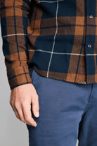 Shirts & Tops - Billy Reid - Brushed Bold Plaid Tuscumbia in Carbon Blue Multi - Archery Close