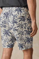 Shorts - Faherty Brand - Cabana Towel Terry Sweatshort - Ivory Tropic Trees - Archery Close