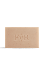 Bar of soap with 'F&R' branding on a white background