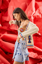 Sweater - Hunter Bell - Callen Cardigan in Lobster - Archery Close