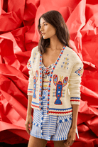 Sweater - Hunter Bell - Callen Cardigan in Lobster - Archery Close
