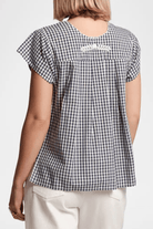 Shirts & Tops - Frances Valentine - Camila Top in Navy/Oyster - Archery Close