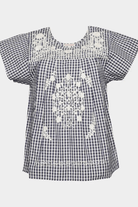 Shirts & Tops - Frances Valentine - Camila Top in Navy/Oyster - Archery Close