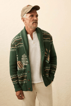 Sweater - Faherty Brand - Camp Cardigan - Archery Close