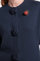 Sweater - Frances Valentine - Carnegie Wool Shrug in Navy - Archery Close