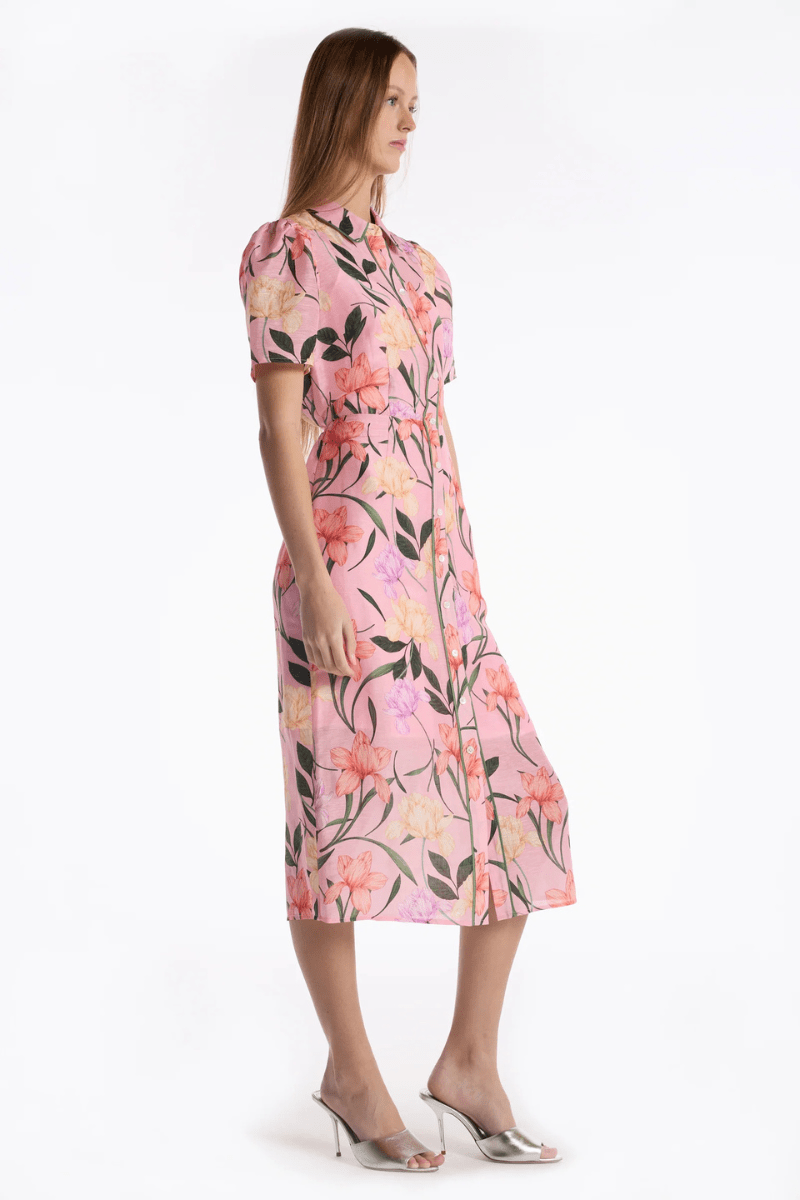 Dresses - Christy Lynn - Cecile Dress in Jardin Pink - Archery Close
