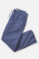 Sweatpants - Marine Layer - Chalet Lounge Pant in Navy Mini Stripe - Archery Close