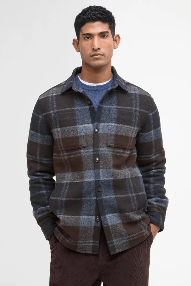 Sweatshirts - Barbour - Chapter Check Overshirt - Midnight Oak Tartan - Archery Close