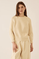 Sweater - DemyLee - Chelsea Sweater in Natural - Archery Close