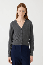 Sweater - DemyLee - Chloe Cardigan in Charcoal Heather - Archery Close
