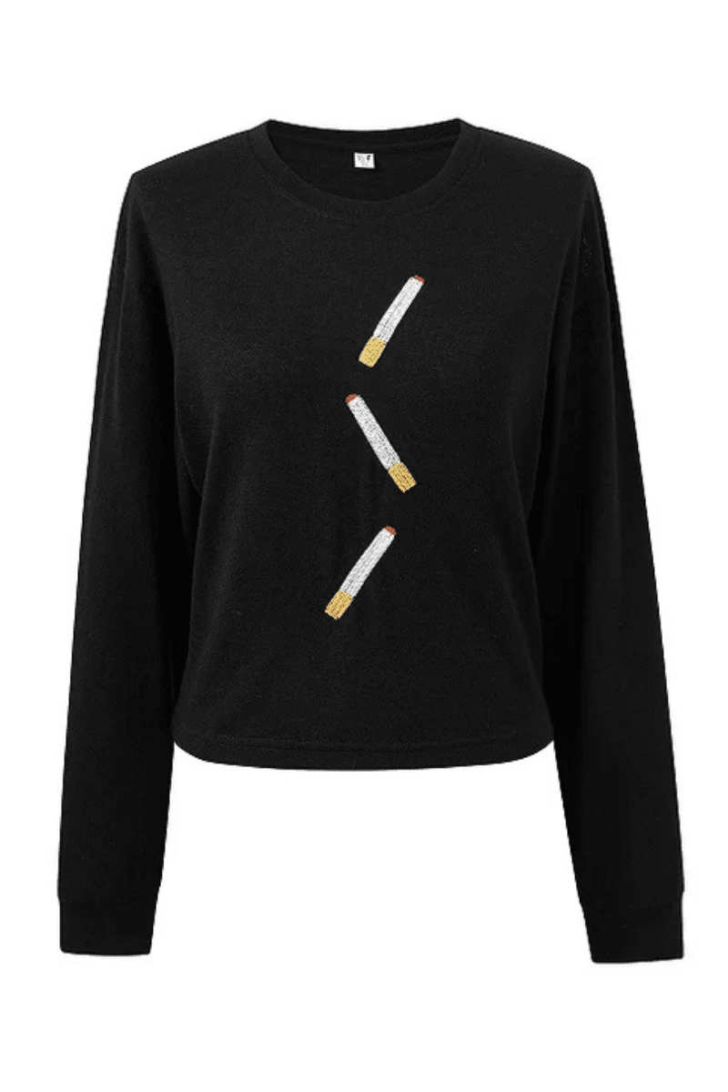 Shirts & Tops - Fashion Brand Company - Cigarettes Long Sleeve Tee - Archery Close