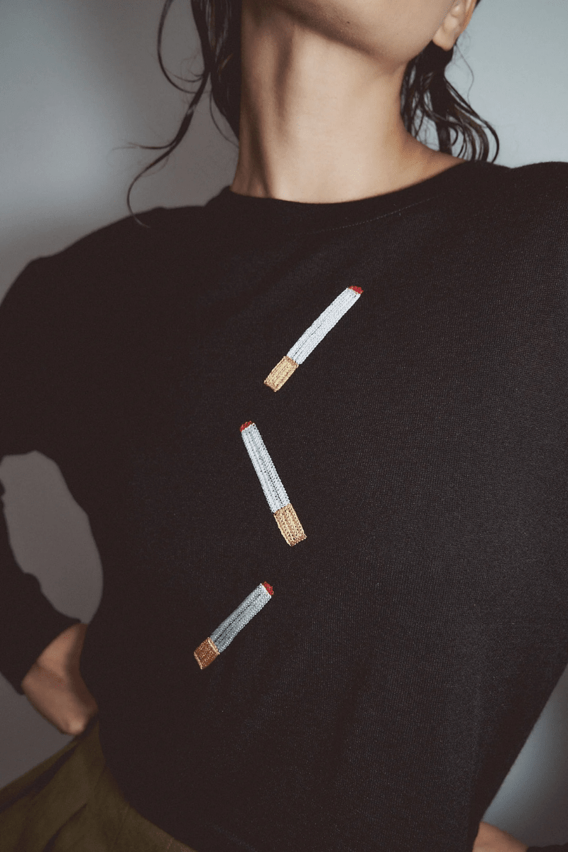Shirts & Tops - Fashion Brand Company - Cigarettes Long Sleeve Tee - Archery Close