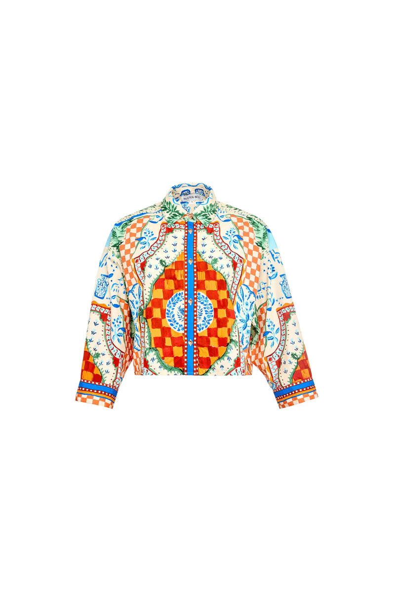 Shirts & Tops - Hunter Bell - Clarke Shirt in Sundance Tile - Archery Close