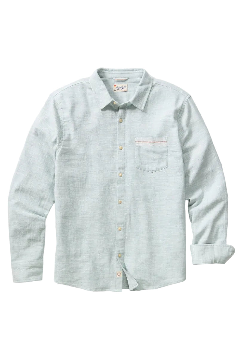 Light blue button-up shirt on a white background