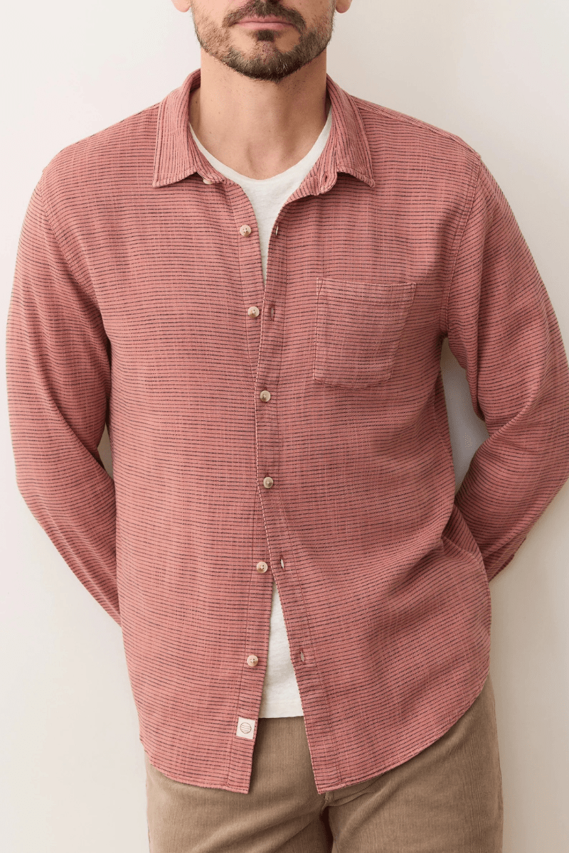 Shirts & Tops - Marine Layer - Classic Stretch Selvedge Shirt - Archery Close
