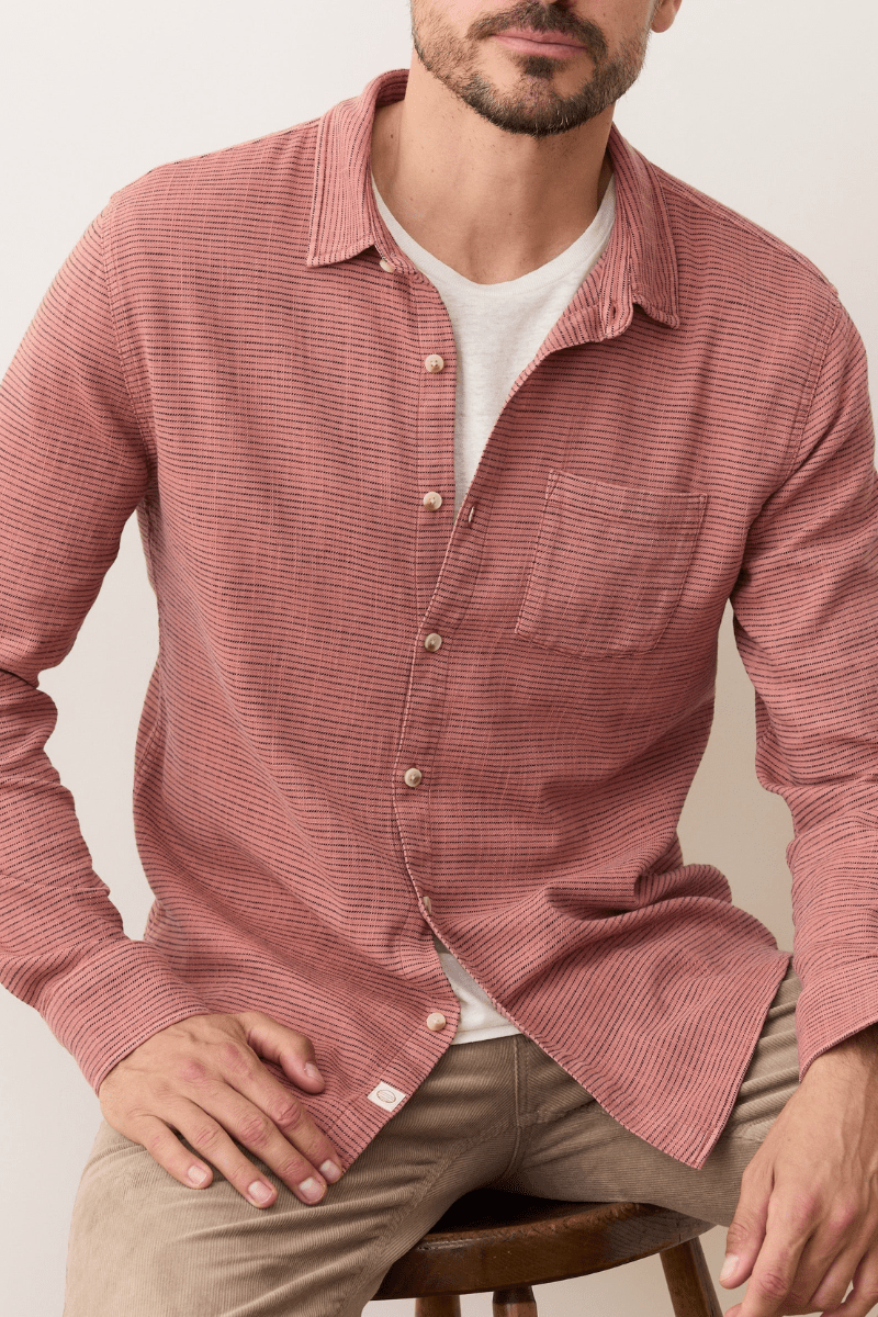 Shirts & Tops - Marine Layer - Classic Stretch Selvedge Shirt - Archery Close