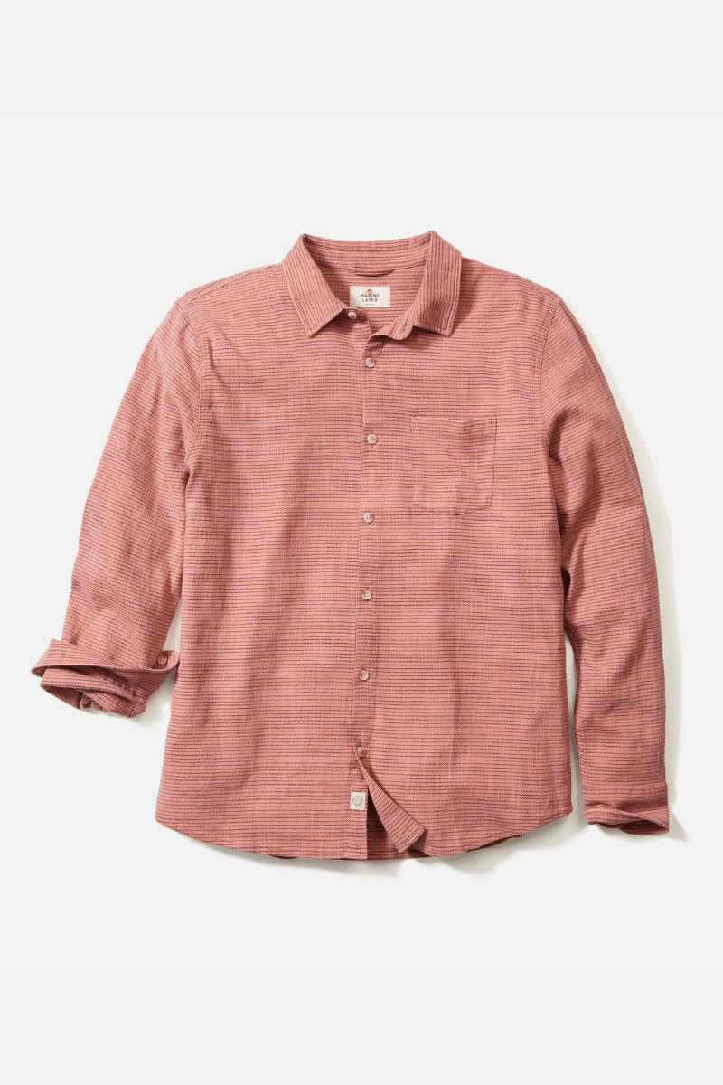 Shirts & Tops - Marine Layer - Classic Stretch Selvedge Shirt - Archery Close