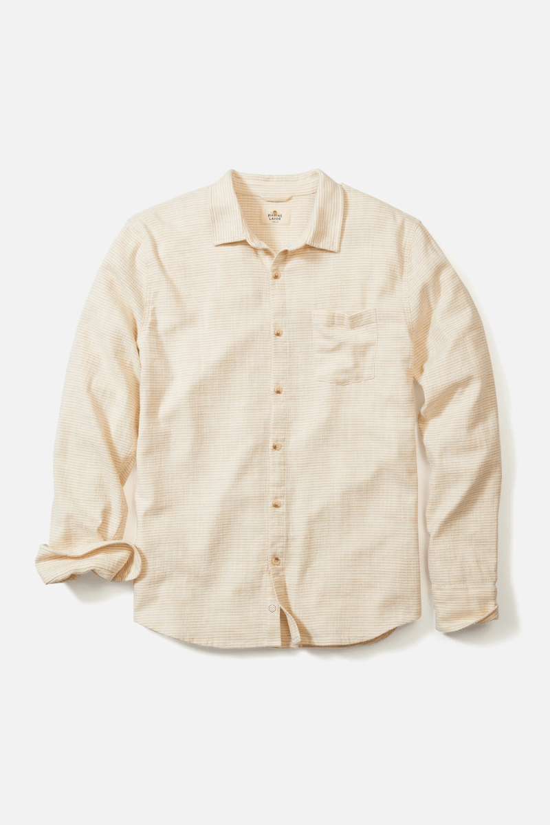 Shirts & Tops - Marine Layer - Classic Stretch Selvedge Shirt - Archery Close