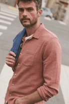 Shirts & Tops - Marine Layer - Classic Stretch Selvedge Shirt - Archery Close