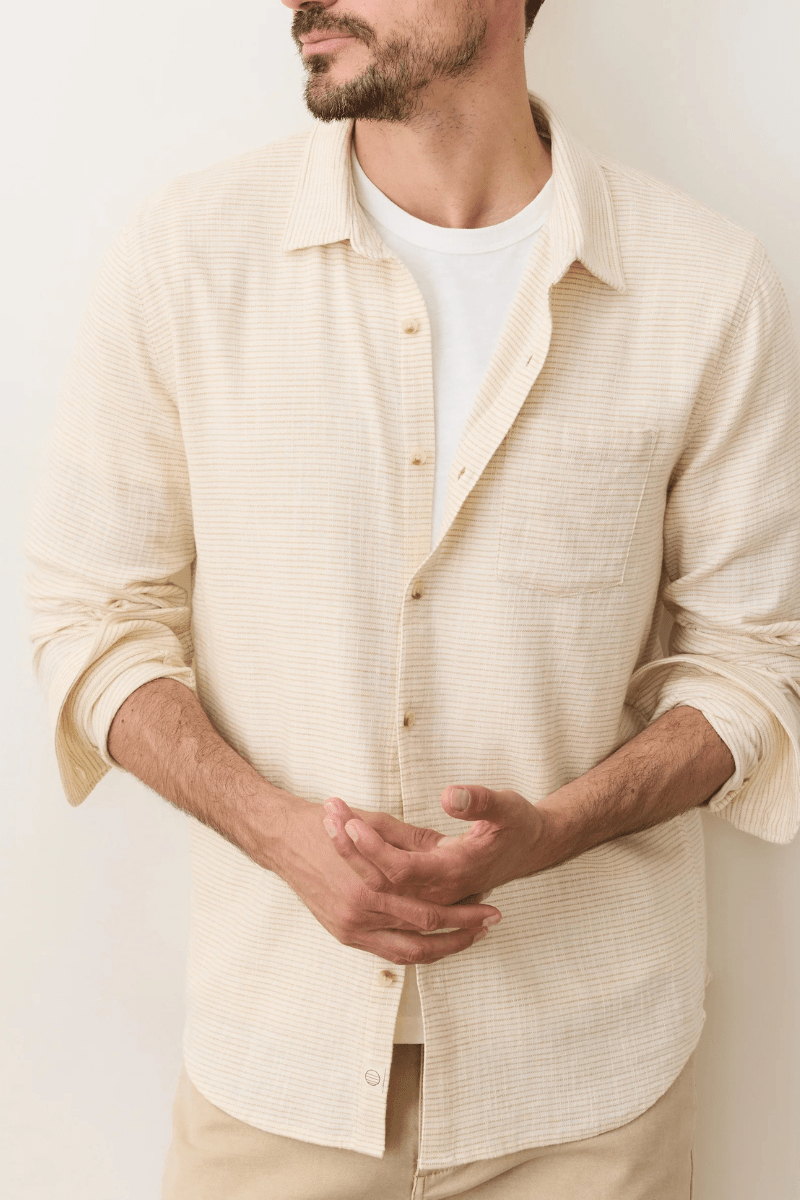 Shirts & Tops - Marine Layer - Classic Stretch Selvedge Shirt - Archery Close