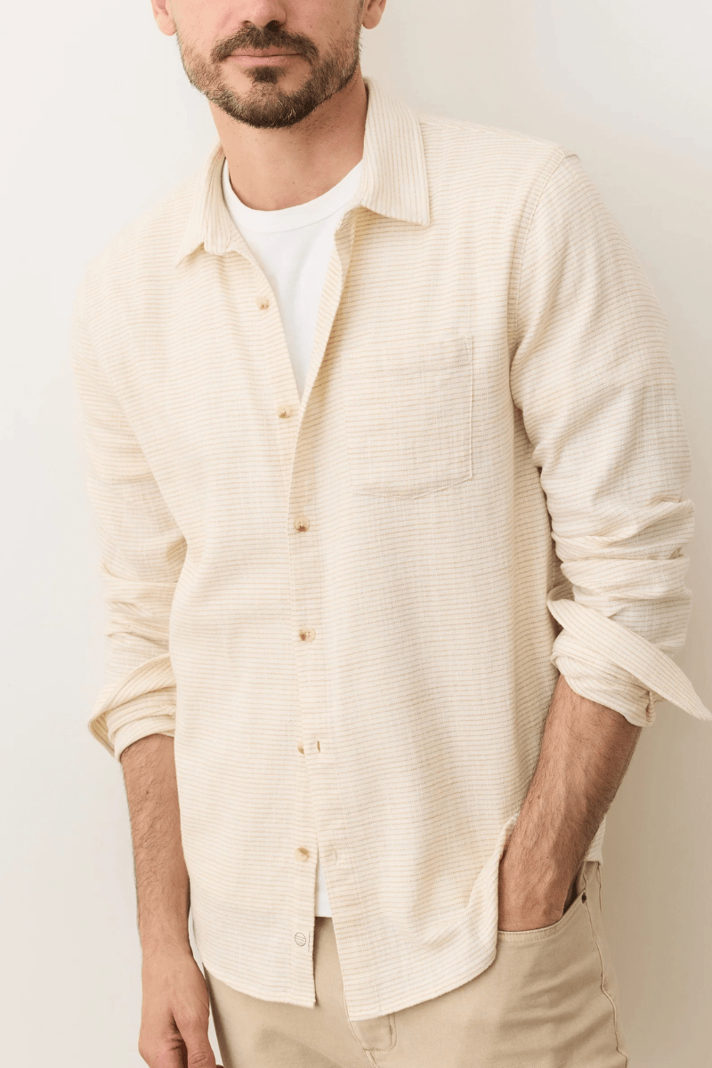 Shirts & Tops - Marine Layer - Classic Stretch Selvedge Shirt - Archery Close