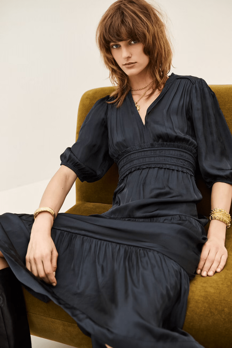 Dresses - ba&sh - Cleli Midi Dress - Archery Close