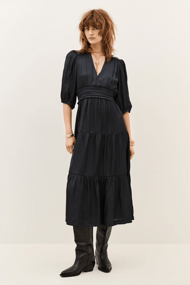 Dresses - ba&sh - Cleli Midi Dress - Archery Close
