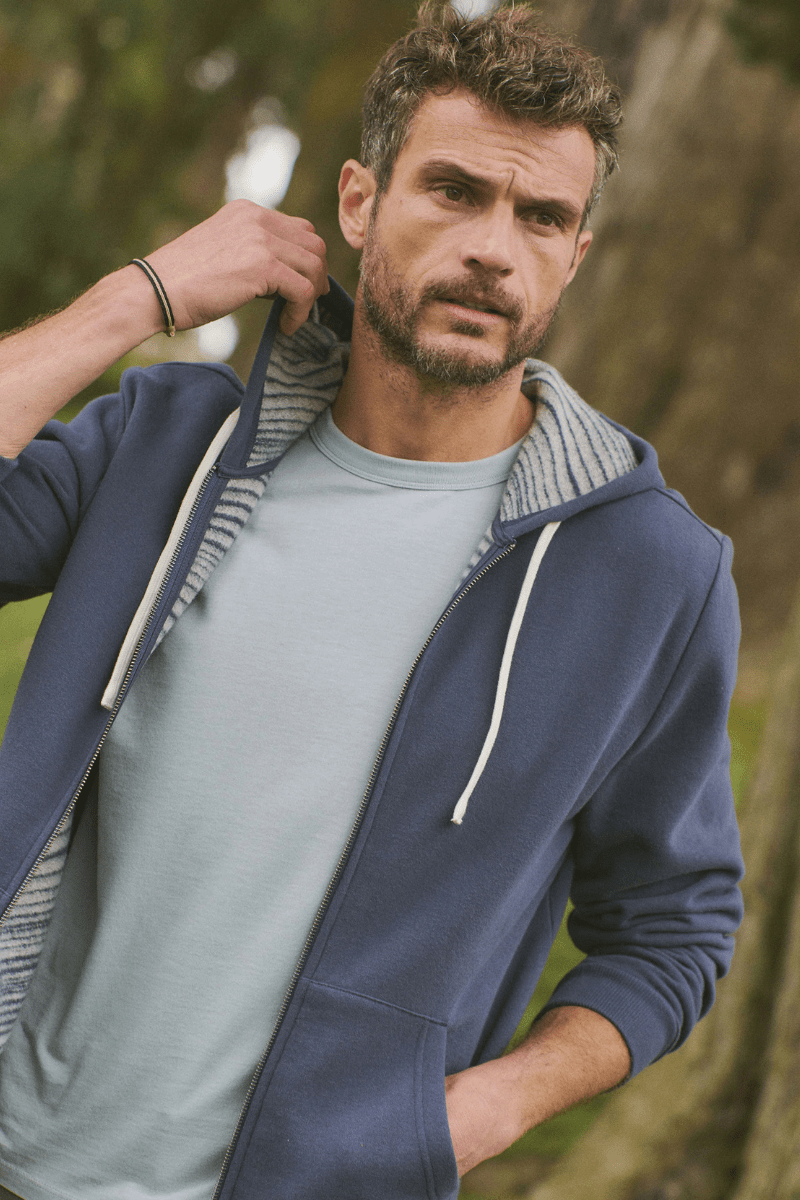 Sweatshirts - Marine Layer - Cloud 9 Fleece Full Zip Hoodie - Archery Close