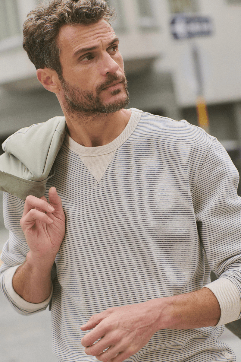 Sweatshirts - Marine Layer - Cloud 9 Fleece Relaxed Crewneck - Archery Close