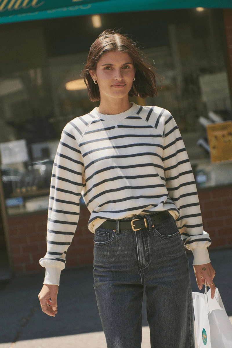 Sweatshirts - Marine Layer - Cloud 9 Fleece Reversible Crewneck - Archery Close