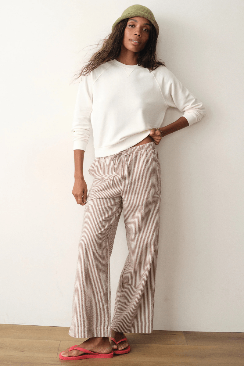 Sweatshirts - Marine Layer - Cloud 9 Terry Sweatshirt in Antique White - Archery Close