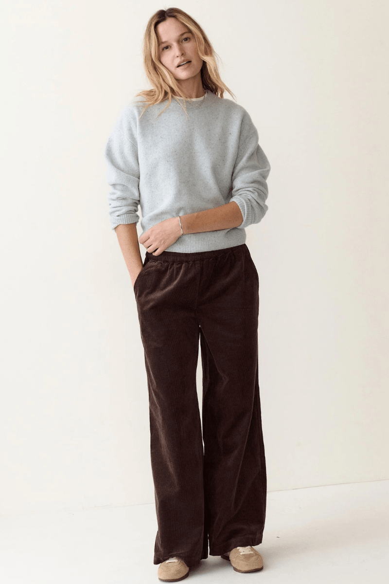 Sweater - Marine Layer - Coastal Merino Crewneck Sweater - Archery Close