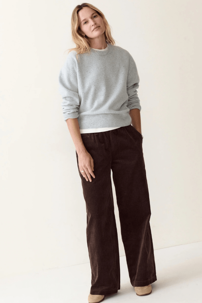 Sweater - Marine Layer - Coastal Merino Crewneck Sweater - Archery Close