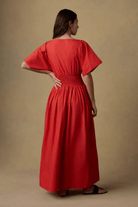 Dresses - Faherty Brand - Coastal Poplin Elia Smocked Dress - Archery Close