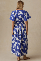 Dresses - Faherty Brand - Coastal Poplin Elia Smocked Dress - Archery Close