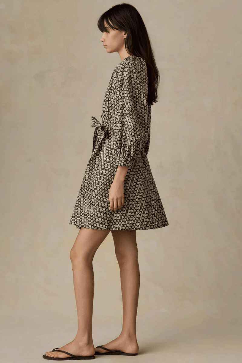 Dresses - Faherty Brand - Coastal Poplin Kaia Mini Dress - Archery Close