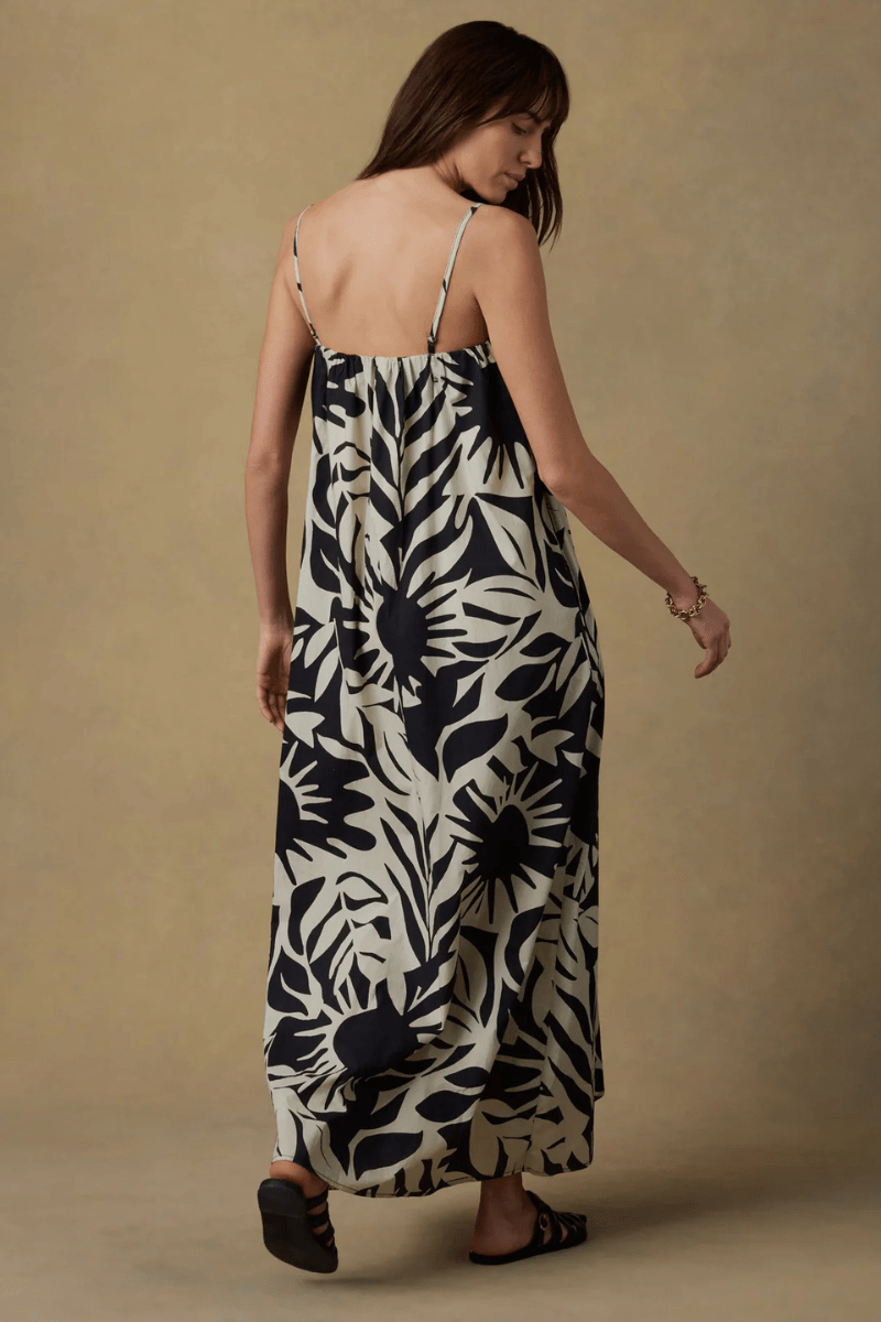 Dresses - Faherty Brand - Coastal Poplin Kaua Dress in Garden Sonata - Archery Close