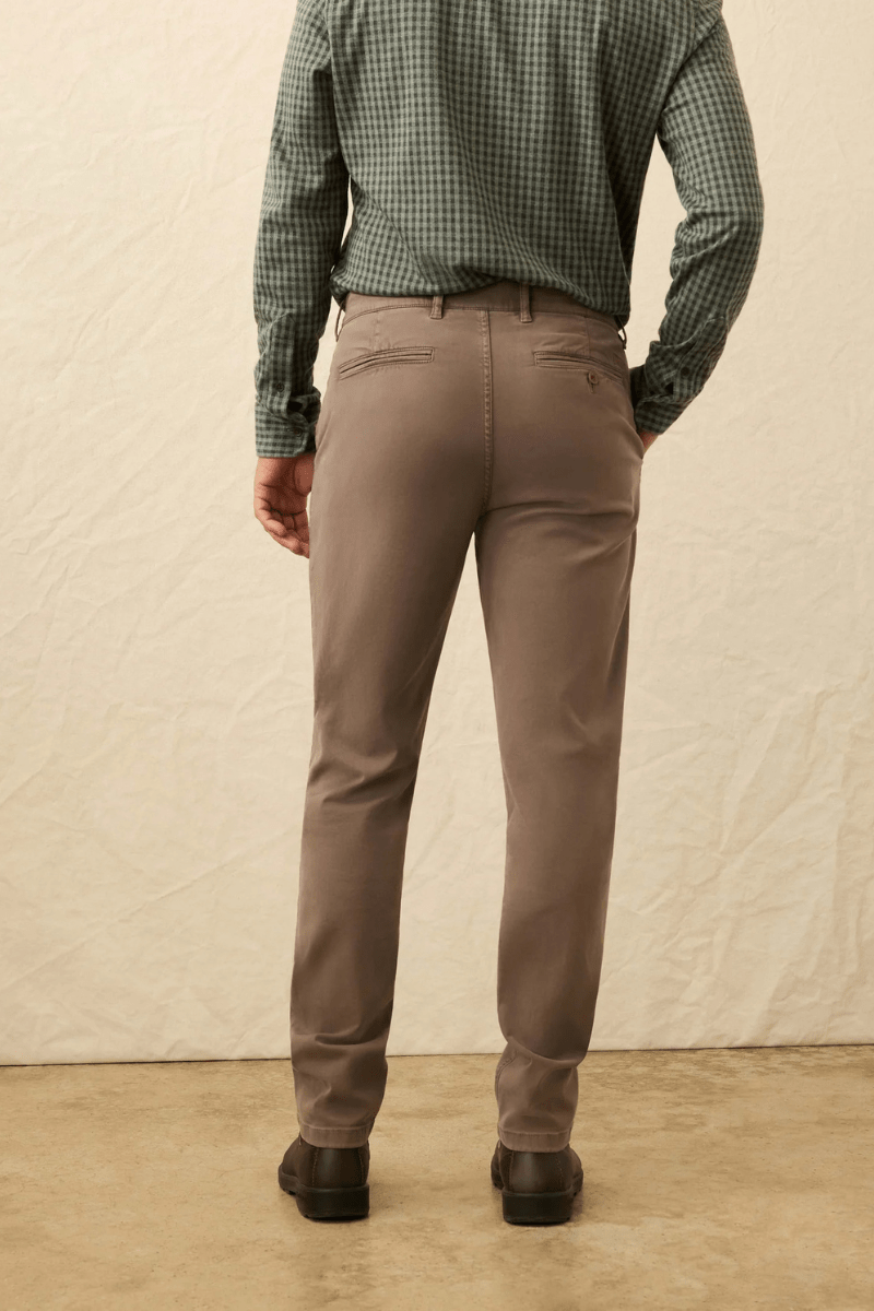 Pants - Faherty Brand - Coastline Chino - Alpine Brown - Archery Close