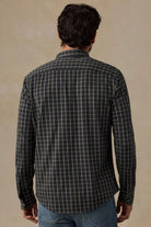 Faherty Brand Coastline Knit Shirt in Charcoal Sage Check