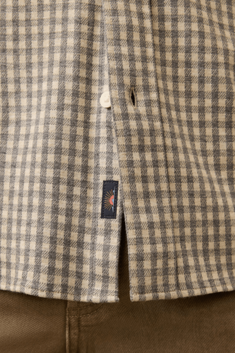 Shirts & Tops - Faherty Brand - Coastline Knit Shirt in Fox Grey Gingham - Archery Close
