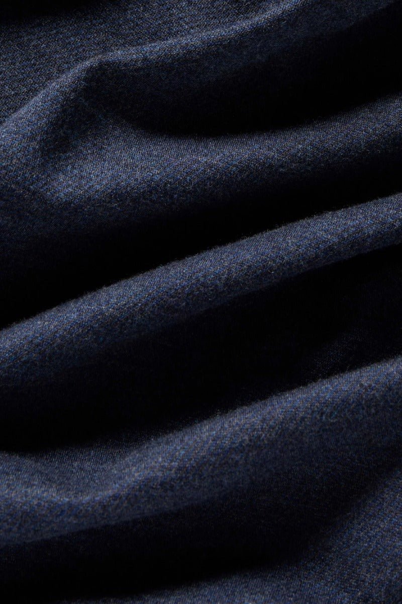 Faherty Brand Coastline Knit Shirt in Ocean Heather Twill