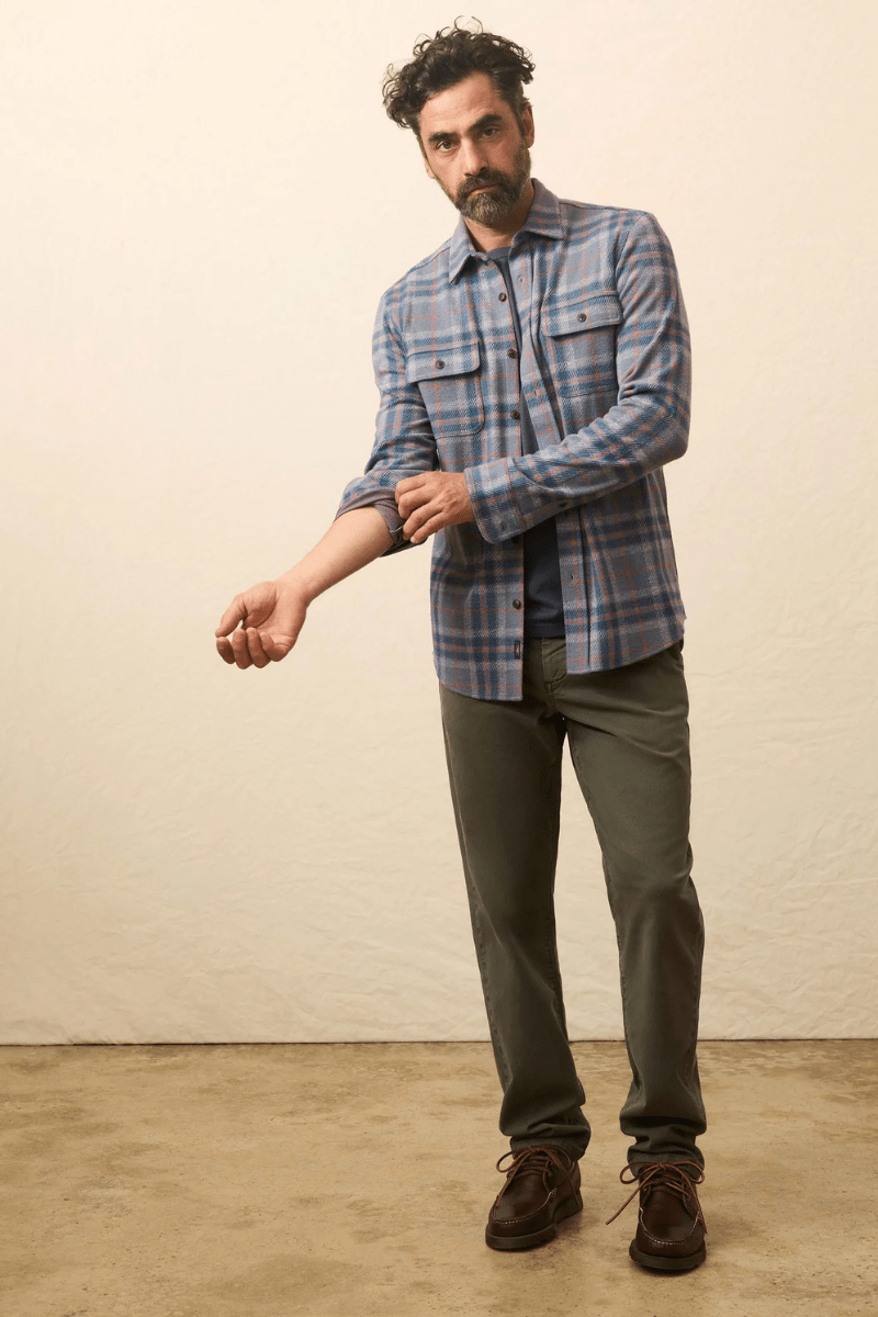 Pants - Faherty Brand - Coastline Stretch Chino - Archery Close