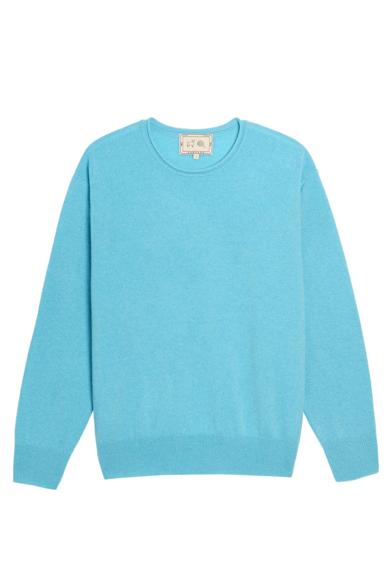 Sweater - DemyLee - Coco Cashmere Sweater in Ocean Blue - Archery Close