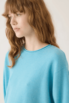 Sweater - DemyLee - Coco Cashmere Sweater in Ocean Blue - Archery Close
