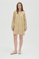 Dresses - Stine Goya - Collared Voluminous Dress - Equestrian Sun - Archery Close